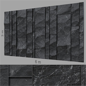 Decorative wall 225.